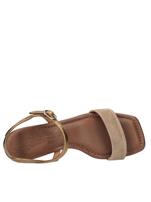 Sandali in pelle e camoscio CHIE MIHARA | FATIONA ANTETOAST-BRONZO-CASTANO